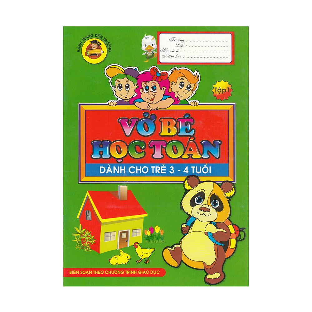 Vở Bé Học Toán Dành Cho Trẻ 3-4 Tuổi - Tập 1