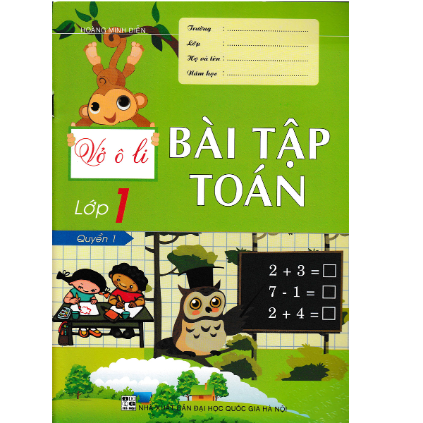 Vở ô li bài tập toán lớp 1/1