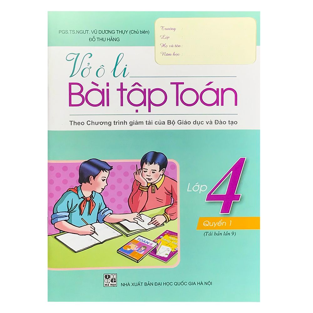 Vở Ô Li Bài Tập Toán - Lớp 4 (Quyển 1)