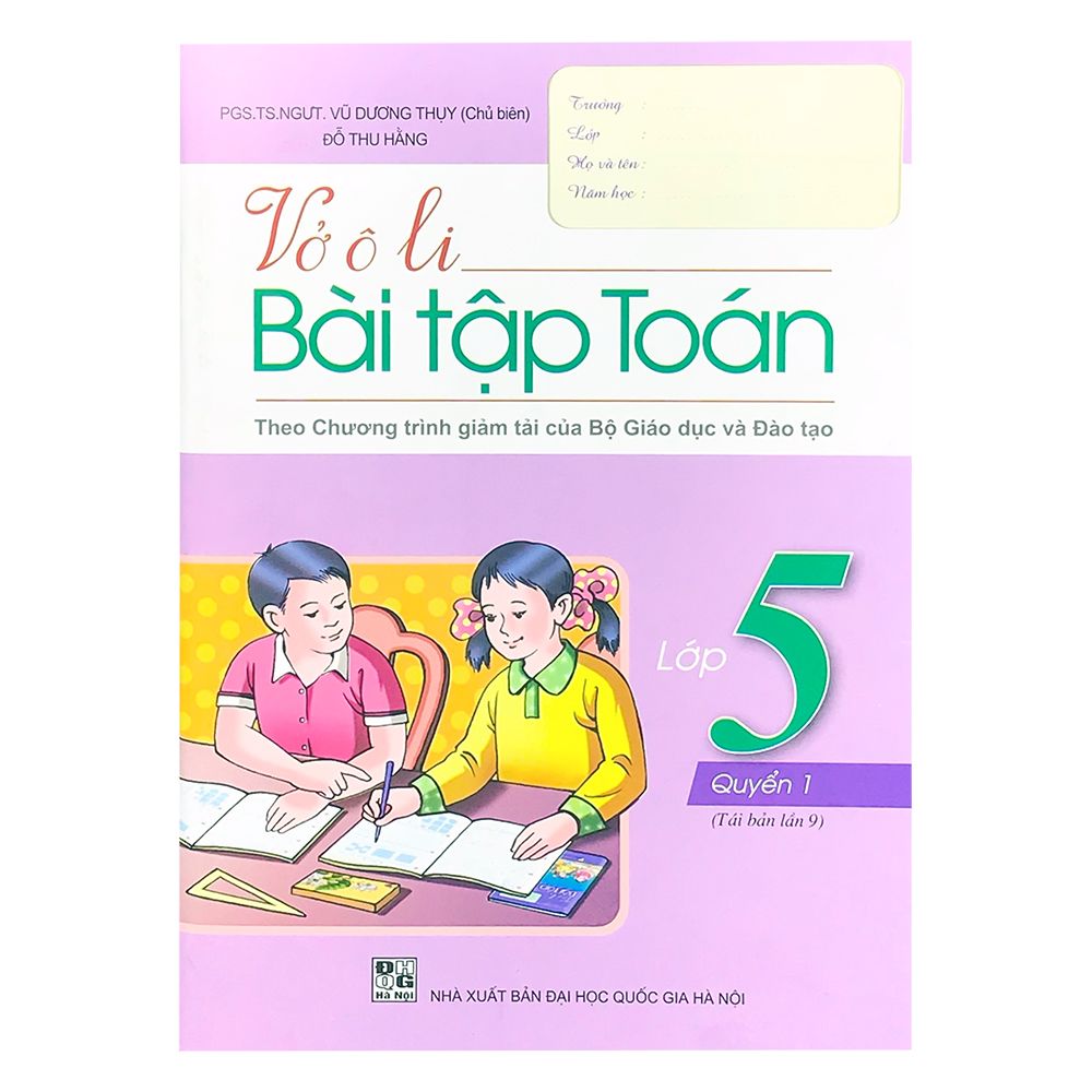 Vở Ô Li Bài Tập Toán - Lớp 5 (Quyển 1)