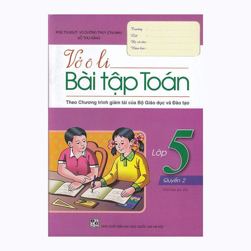 Vở Ô Li Bài Tập Toán Lớp 5 - Quyển 2 (Tái Bản 2019)