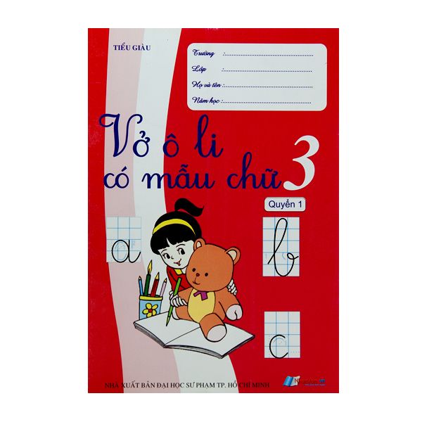 Vở ô li có mẫu chữ 3/1(ĐHSP)