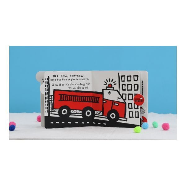 Sách Âm Thanh -Vroom, Zoom! Here Comes The Fire Engine - Ú u, Ú u! Xe Cứu Hỏa Đến Rồi