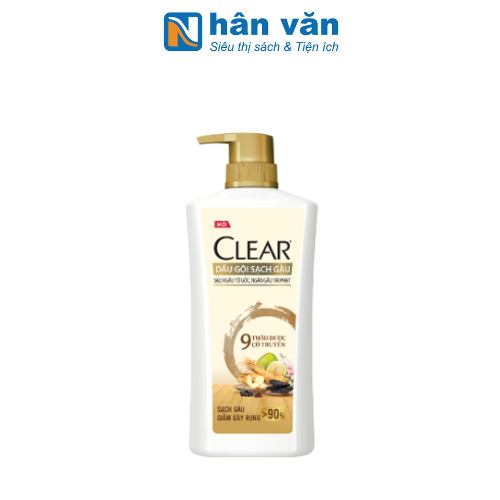  Dầu Gội Clear 9 Thảo Dược Cổ Truyền Sạch Gàu Giảm Gãy Rụng - Chai 630g 