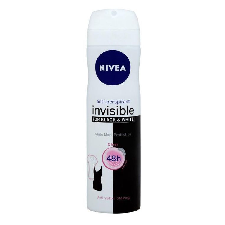 Xịt Ngăn Mùi Nivea Invisible For Black & White (150ml)