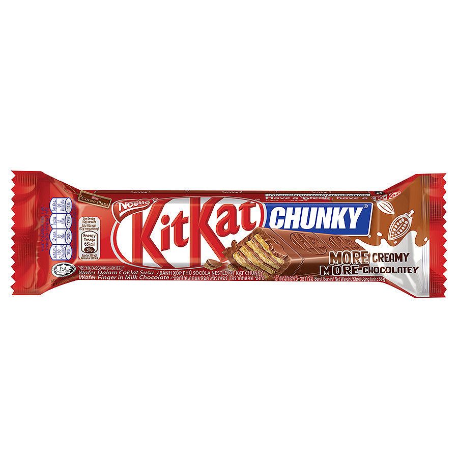  Bánh Xốp Phủ Sôcôla Nestlé Kitkat Chunky (38g) 
