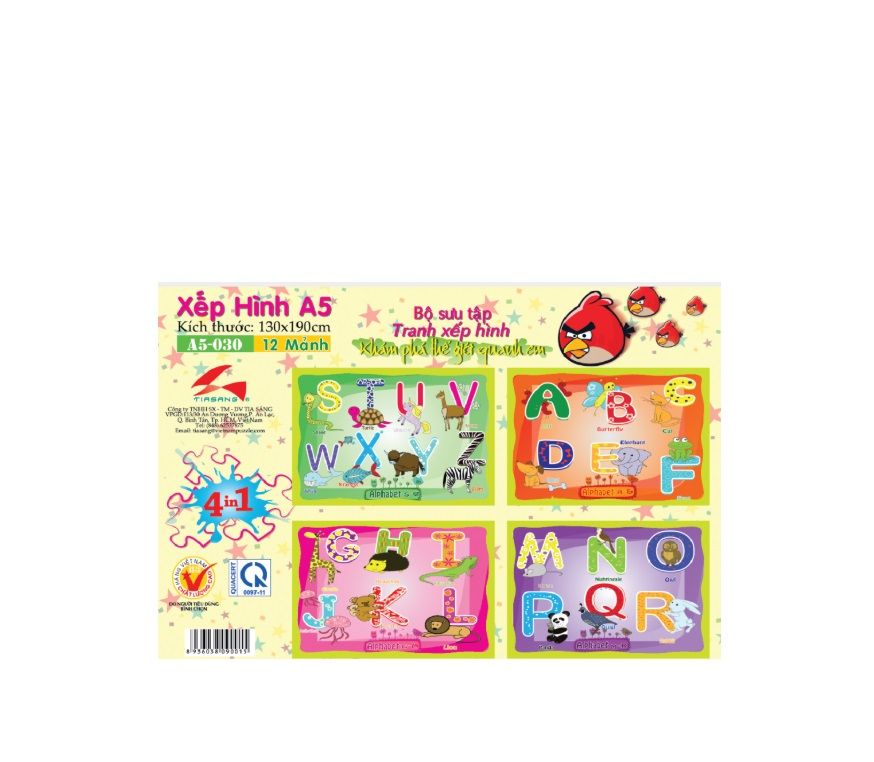 Xếp Hình 4Trong1 Chữ Cái A5-030
