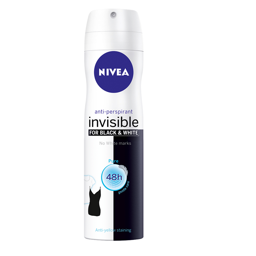 Xịt Khử Mùi Nivea Invisible For Black And White Cho Nữ (150ml)