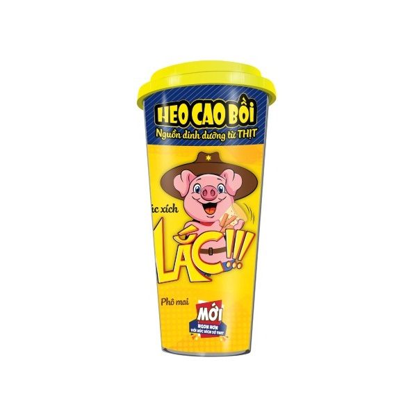 Xúc Xích Heo Cao Bồi Lắc Phô Mai (Hộp 64g/3 Thanh)