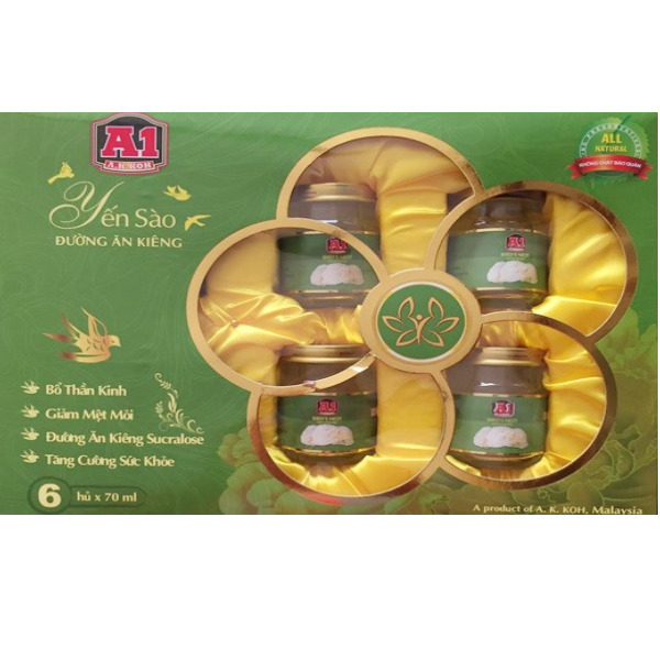 Yến Sào Đường Ăn Kiêng (6 hủ x 70ml)