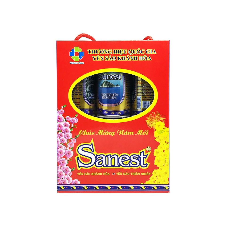 Nước Yến sào Sanest hộp sách 6lon*10