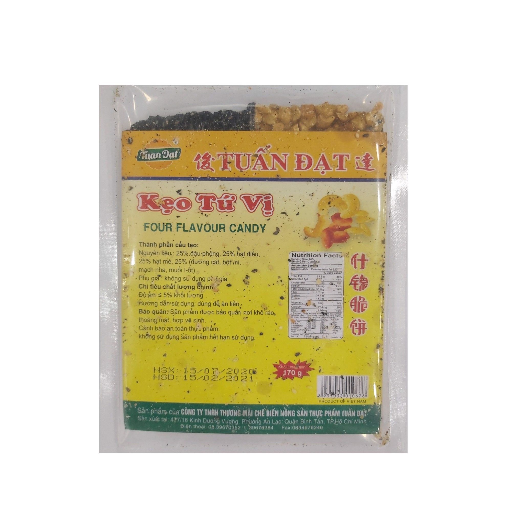 Kẹo tứ vị 170g