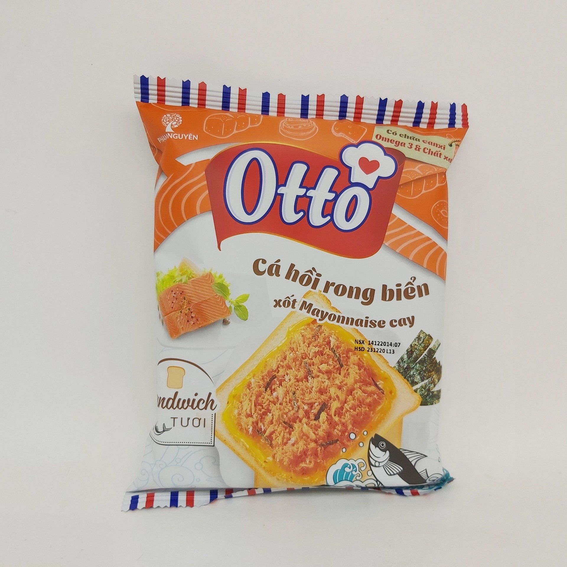 Bánh Mì Otto Sandwich Tươi Cá Hồi Rong Biển - 76gr