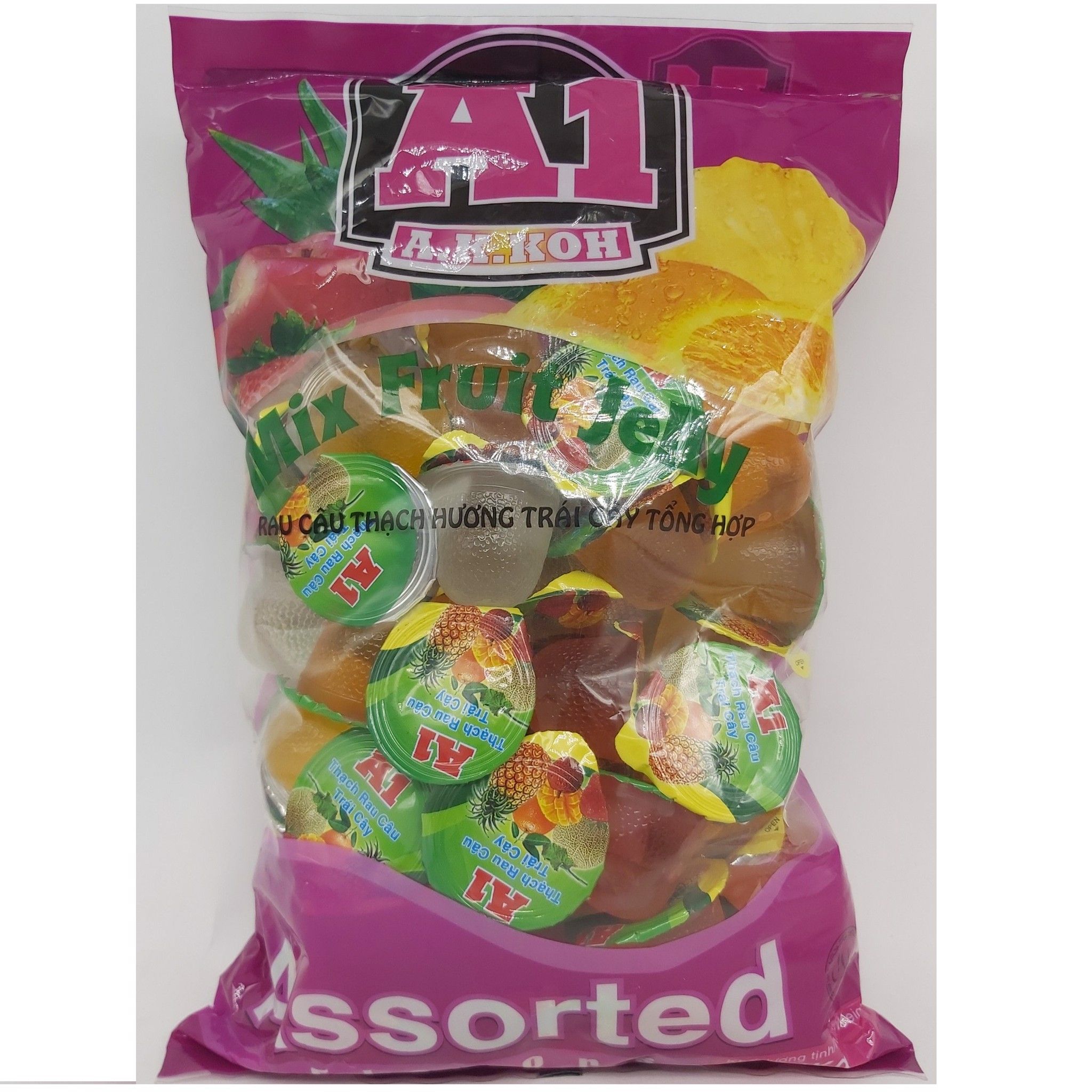 A1 - Rau Câu Thạch Hương Trái Cây Tổng Hợp - Mix Fruit Jelly - Gói - 1kg