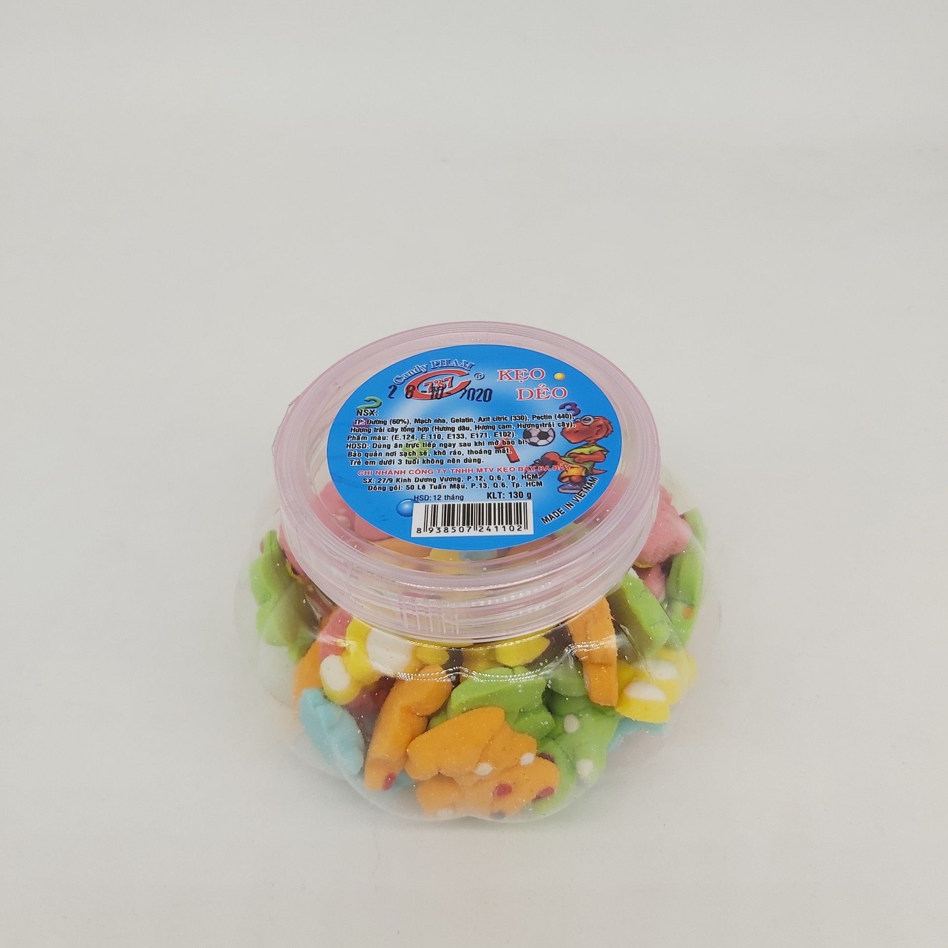 Kẹo dẻo hủ bí, chuông ly, trái cây lớn 130g