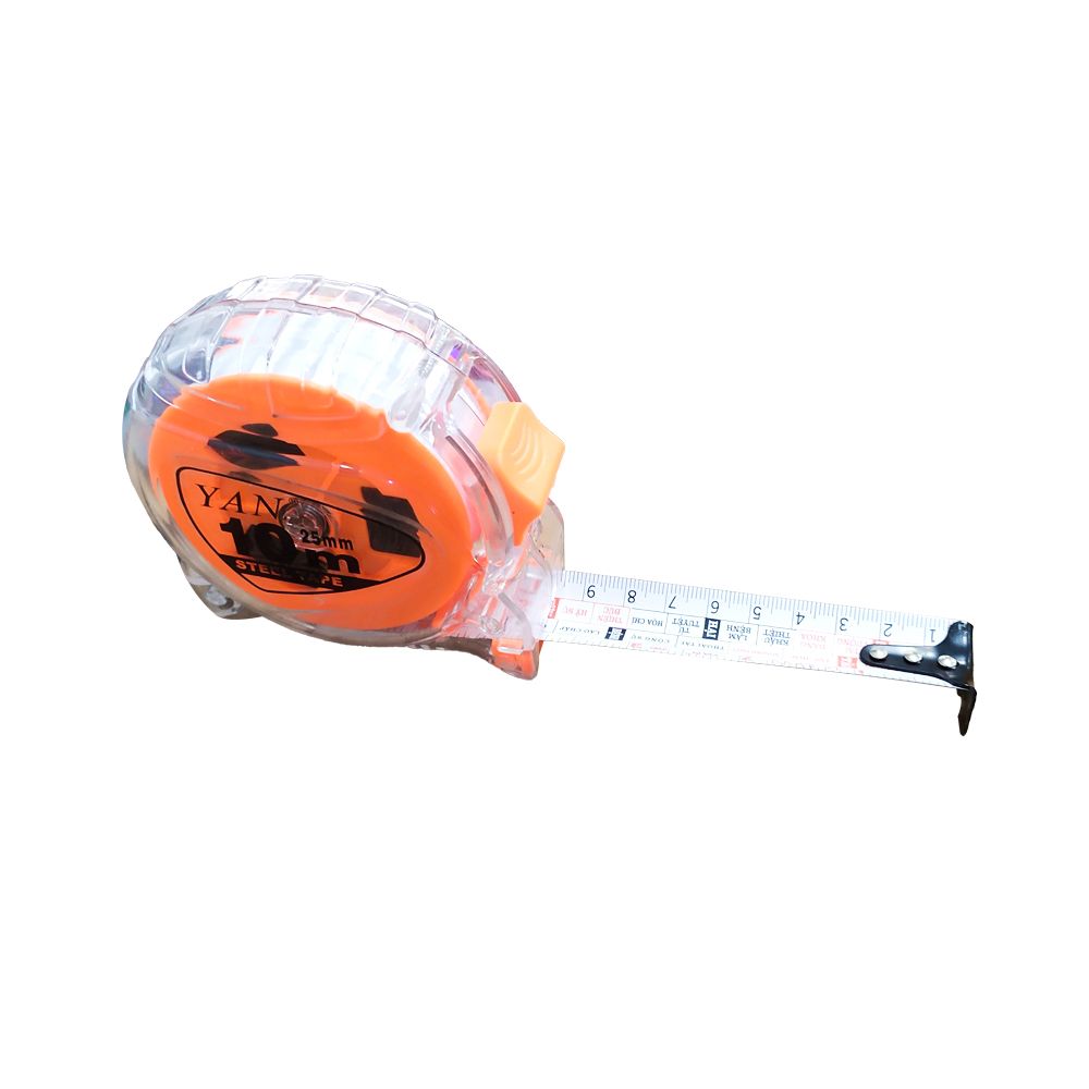 Thước Kéo 10m - Bản Rộng 25mm - Mặt Số + Lỗ Bang - YAN