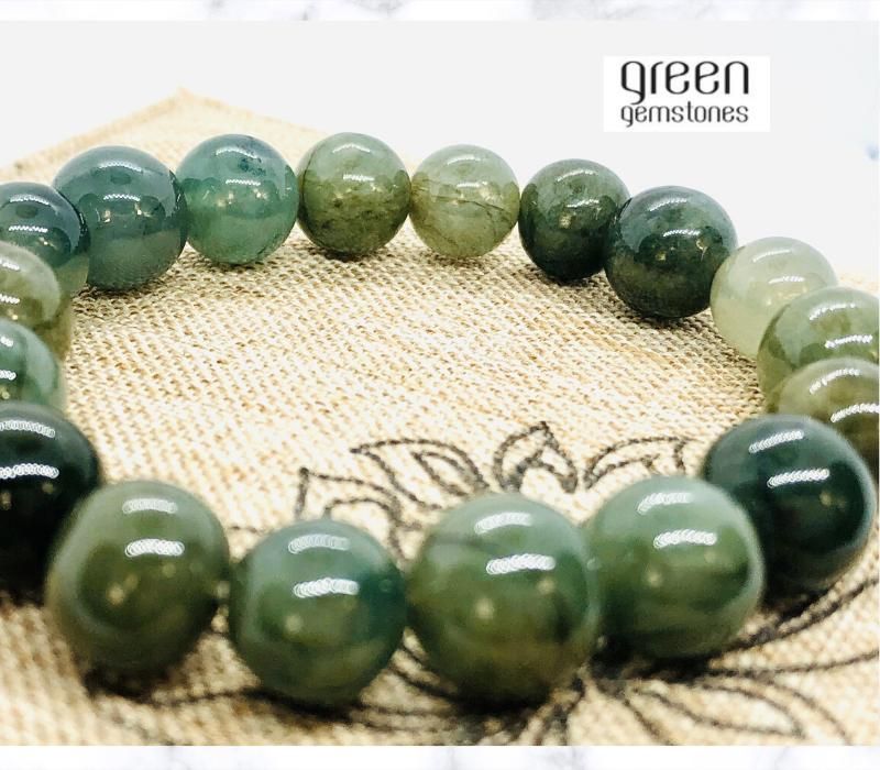 VÒNG CẨM THẠCH XANH LÝ HẠT TRÒN (ĐỦ SIZE)
