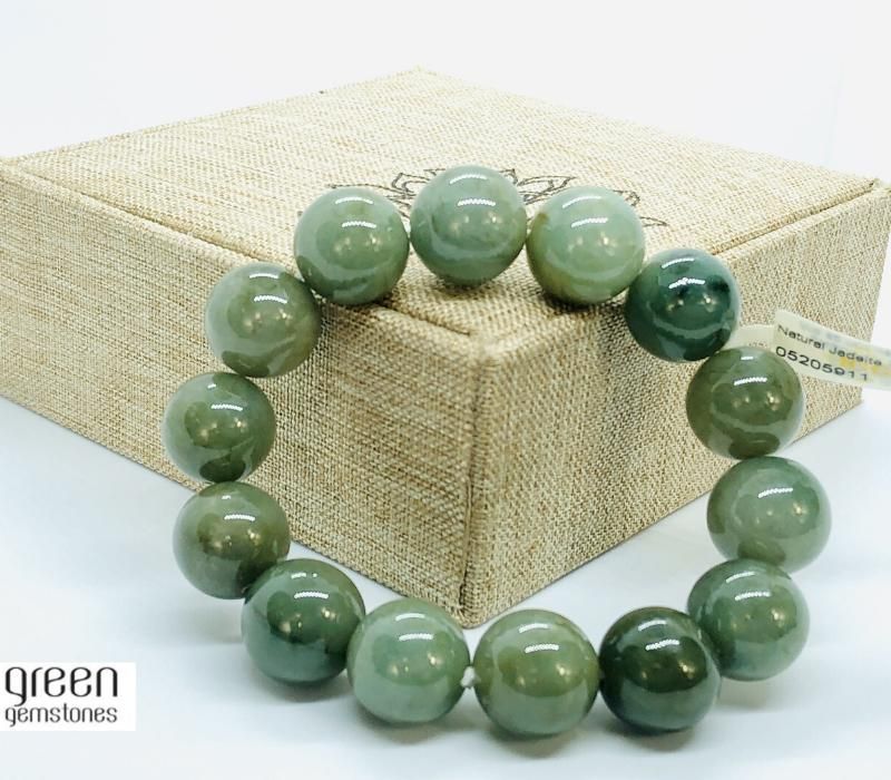 VÒNG CẨM THẠCH XANH LÝ HẠT TRÒN (ĐỦ SIZE)