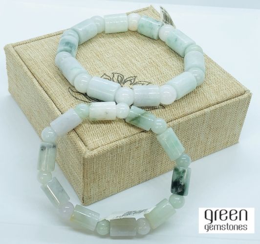 Vòng cẩm thạch khúc trúc mix hạt