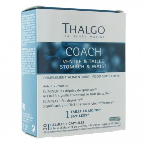 Viên uống Thalgo Coach Stomach And Waist giảm mỡ, giảm số đo vùng bụng, eo hộp 30 viên