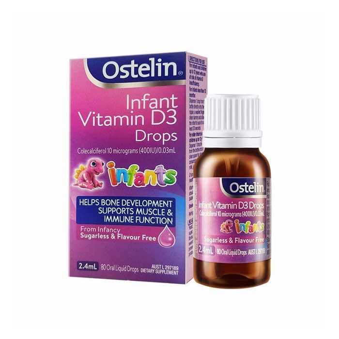 Ostelin Infant Vitamin D3 Drops - Sản Phẩm Hỗ Trợ Tăng Cường Thể Chất & Chiều Cao Trẻ Nhỏ(Hộp 2.4ml)
