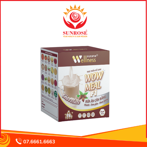 Wow Meal F1 bột uống Tpbvsk – Cung cấp dinh dưỡng cho cơ thể, Hàng chuẩn Việt Nam, Hộp 30 gói.