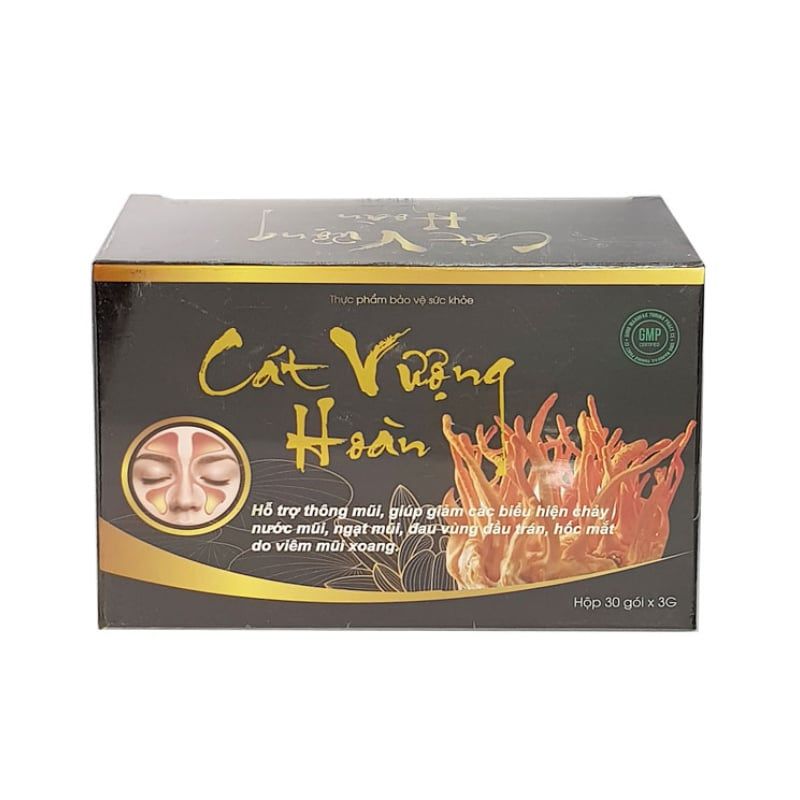 Cát Vượng Hoàn - Viên Uống Hỗ Trợ Thông Mũi Nhẹ Đầu & Đẩy Lùi Viêm Xoang