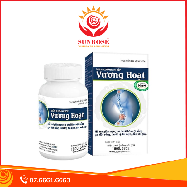 Thực phẩm bảo vệ sức khỏe viên xương khớp Vương Hoạt (80 viên)