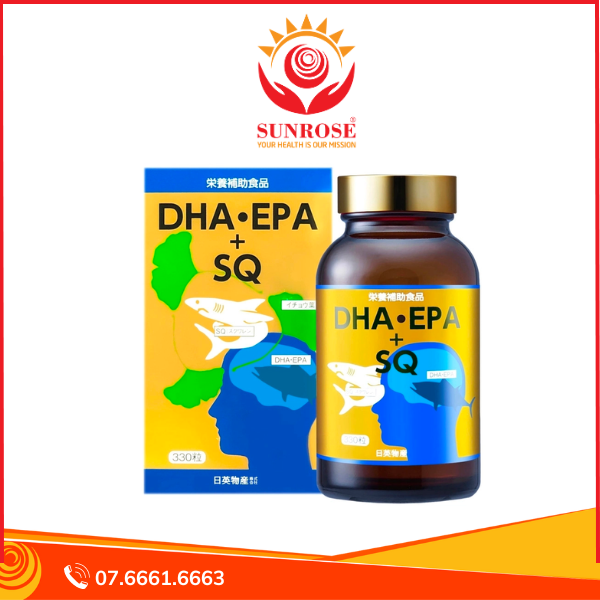 DHA.EPA+SQ 330 viên - Viên uống hỗ trợ bổ mắt, bổ não và bổ tim