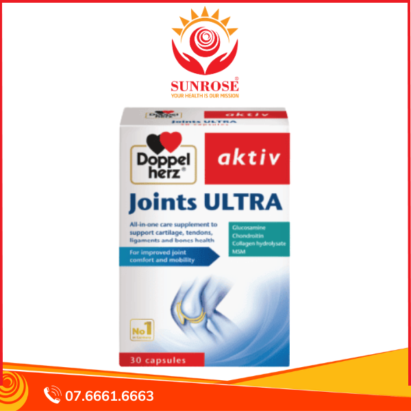 Joints ULTRA - Hỗ trợ Giảm các triệu chứng thoái hóa khớp, bảo vệ sụn khớp, bôi trơn khớp - Hộp 30 viên