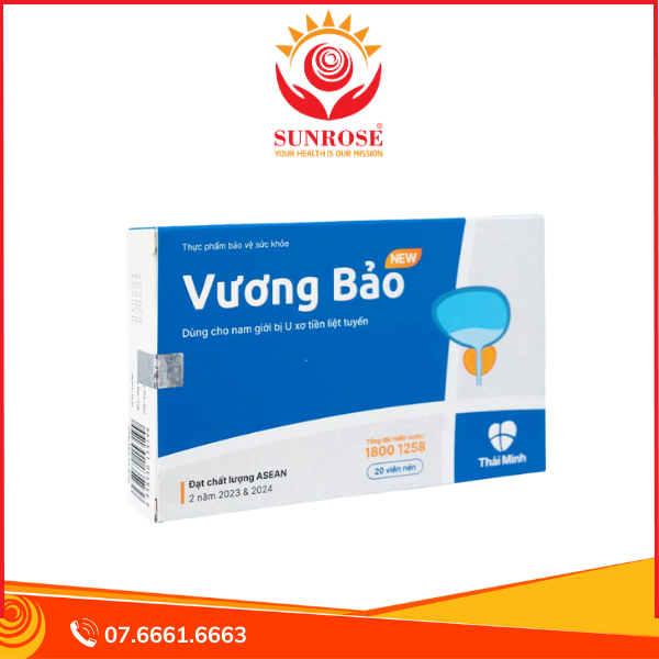 Viên uống hỗ trợ làm giảm các triệu chứng phì đại tiền liệt tuyến Vương Bảo (Hộp 2 vỉ x 10 viên)