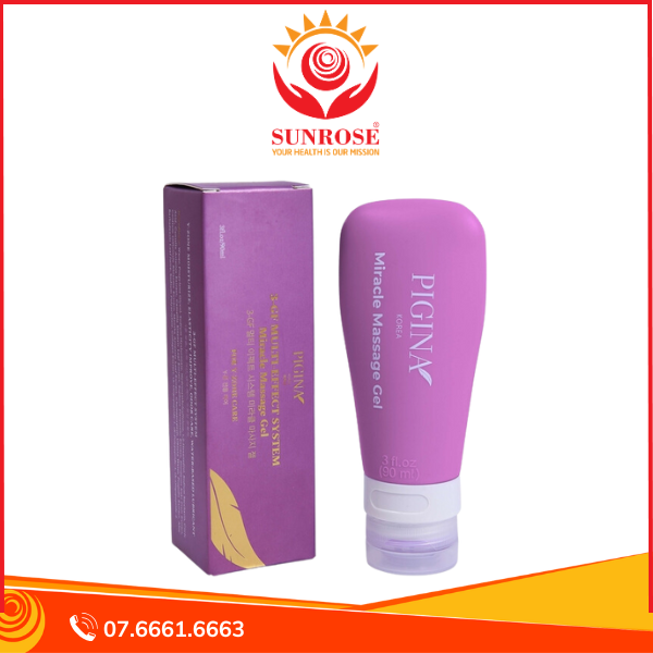 Gel Bôi trơn, chất nhờn, ẩm tự nhiên Pigina Miracle Massage chai 90ml
