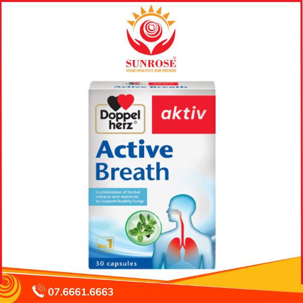Active Breath - Hỗ trợ sức khỏe của phổi - Hộp 30 viên