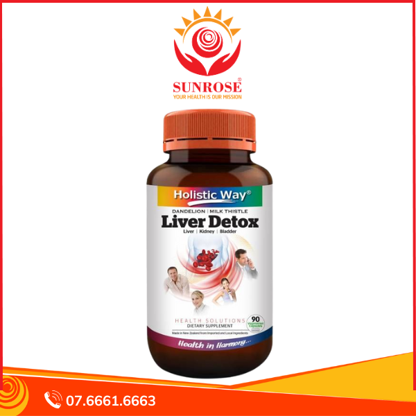 Holistic Way Liver Detox - Viên uống hỗ trợ giải độc gan, Lọ 90 viên
