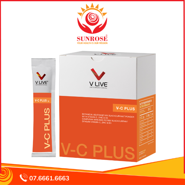 Vlive - C PLUS - Hỗ trợ tăng cường hệ miễn dịch - Hộp 28 gói.