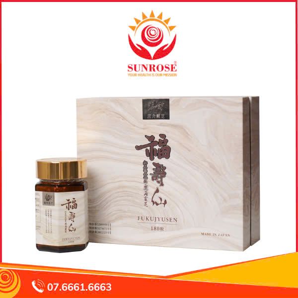 FUKUJYUSEN Viên uống Tpbvsk - Phòng và hỗ trợ điều trị ung thư, Hàng chuẩn Nhật Bản, Lọ 180 viên