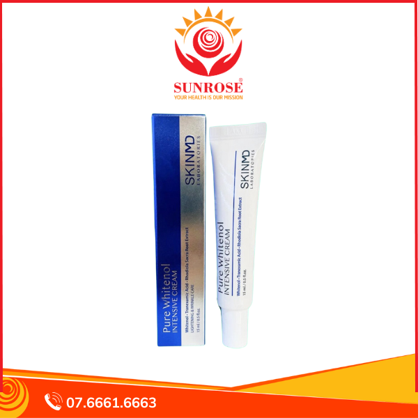 SkinMD Pure Whitenol Cream - Kem Giảm Nám Tầng Sâu - Đánh Bay Dấu Hiệu Thời Gian ( Tuýp 10ml)