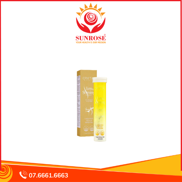 Crystal Slim & Shining Tablet - Viên Sủi Hỗ Trợ Đào Thải Mỡ Giảm Cân(Hộp 18 viên)