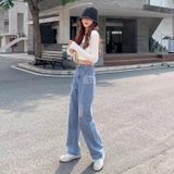  Quần Jeans Nữ In Chữ Q8008 