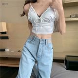  Quần Jeans Nữ Khoét Eo 2 Dây 8011 