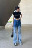  Quần Jeans Nữ Rách Cách Điệu Wash 2 màu 8025 