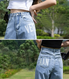  Quần Jeans Nữ In Chữ Q8008 