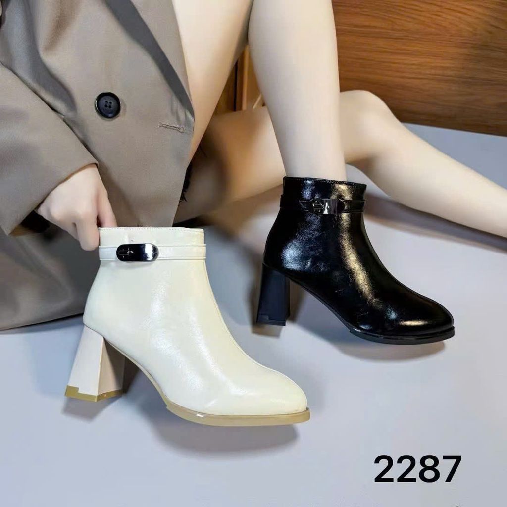 Giày Boot Nữ Da Lì Cao Cấp 6 Phân 2287