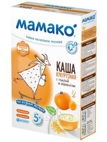Bột Ăn Dặm Sữa Dê Mamako Ngô Bí Đỏ Mơ 200G Của Nga