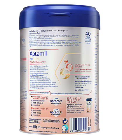 Sữa Aptamil Pro Futura Duo Advance Đức Số 1 800G