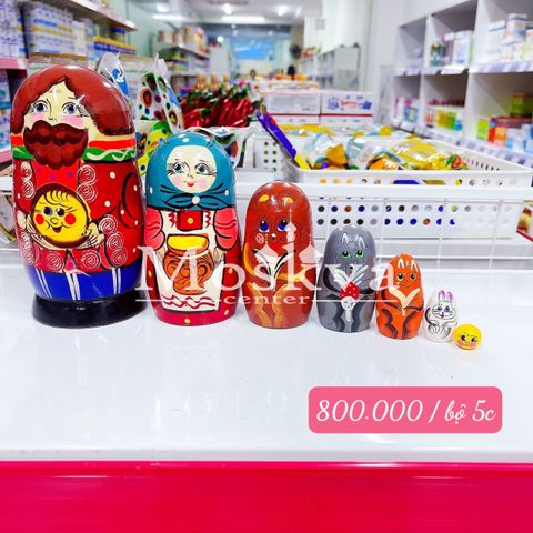 Búp Bê Gỗ Matryoshka Của Nga Bộ 5 Con