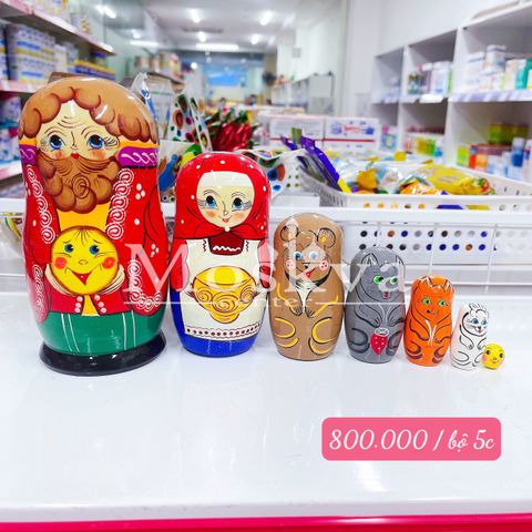 Búp Bê Gỗ Matryoshka Của Nga Bộ 5 Con