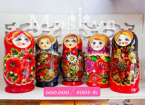 Búp Bê Gỗ Matryoshka Của Nga Bộ 5 Con