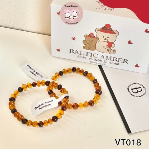 Vòng Hổ Phách Đeo Tay Cho Bé Russian Amber