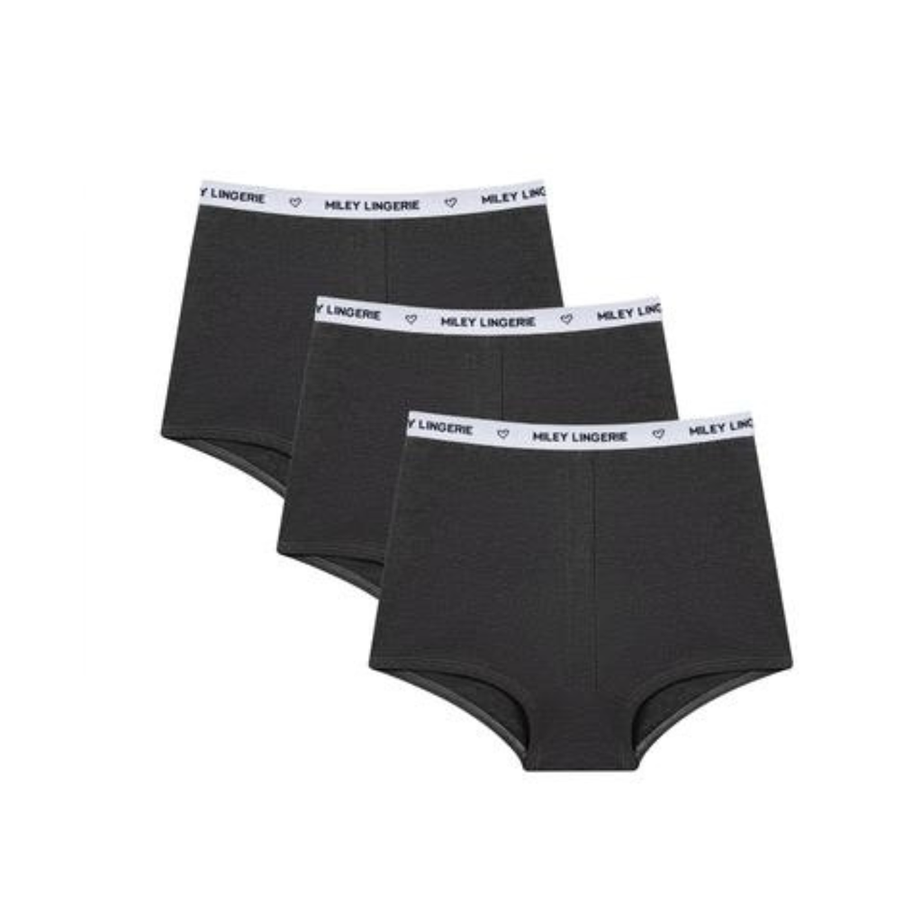 Combo 3 Quần Boxer Nữ Viền Lưng Logo Miley Lingerie BeingMe